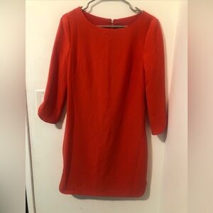 VINCE CAMUTO  Red 3/4 Sleeve Zipper Back Dress, Size 4